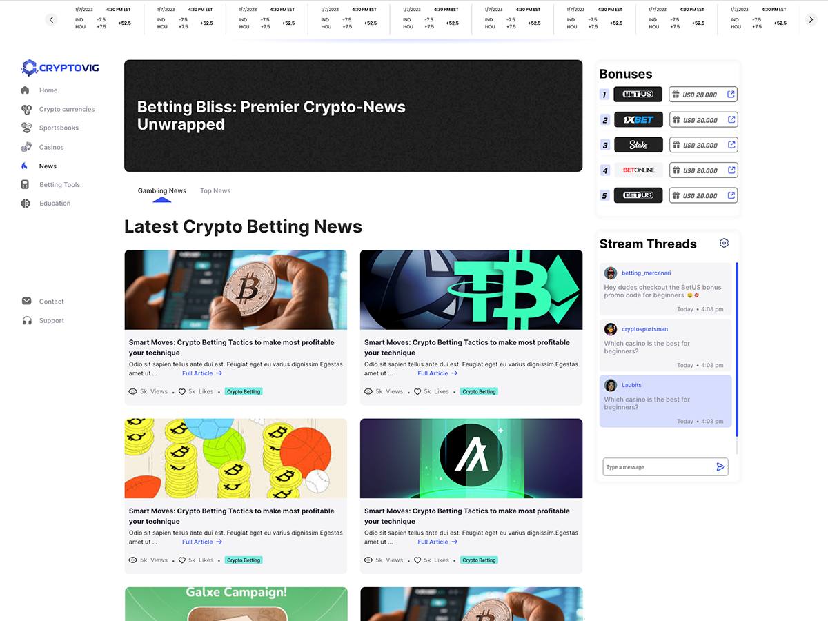 Captura del proyecto Cryptovig